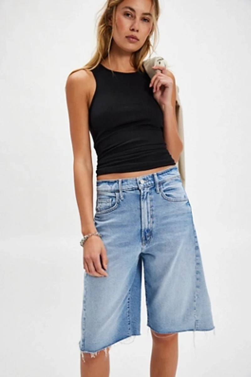 MOTHER The Half-Pipe Bermuda Fray Shorts