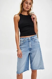 MOTHER The Half-Pipe Bermuda Fray Shorts