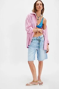 Snacks! by MOTHER The Shoelace Fun Dip Shorts