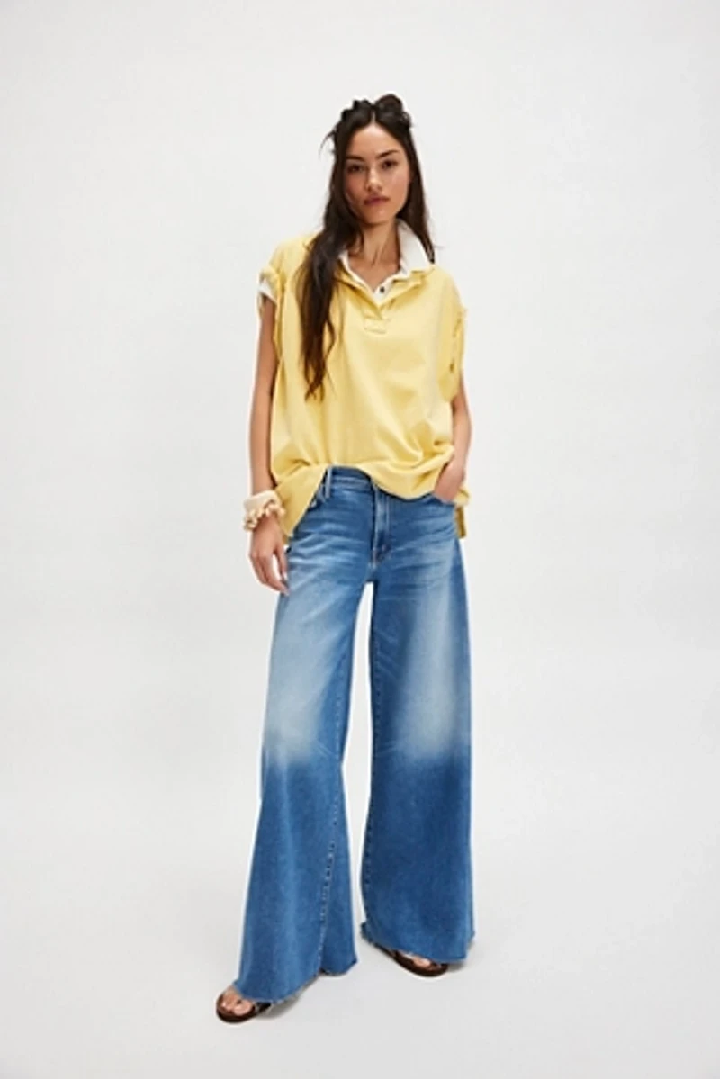 MOTHER The Swisher Sneak Fray Jeans