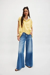 MOTHER The Swisher Sneak Fray Jeans
