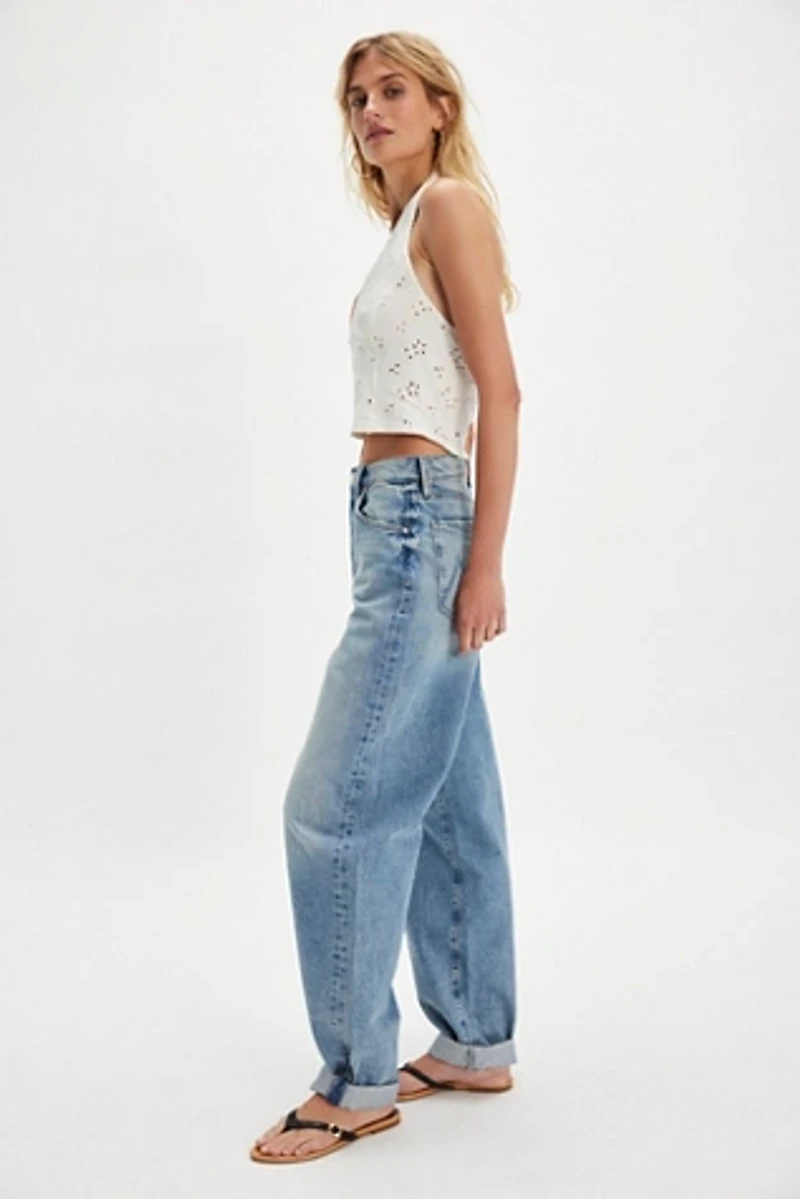 MOTHER The Fangirl Button Skimp Jeans