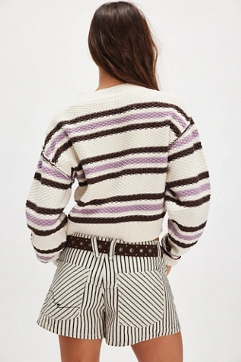 Lila Stripe Cardi