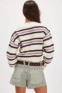 Lila Stripe Cardi