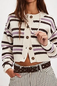 Lila Stripe Cardi