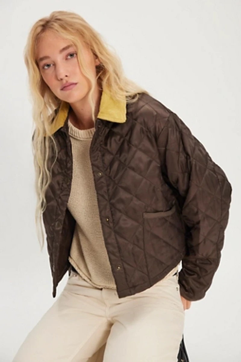 Denimist Cropped Quilted Jacket