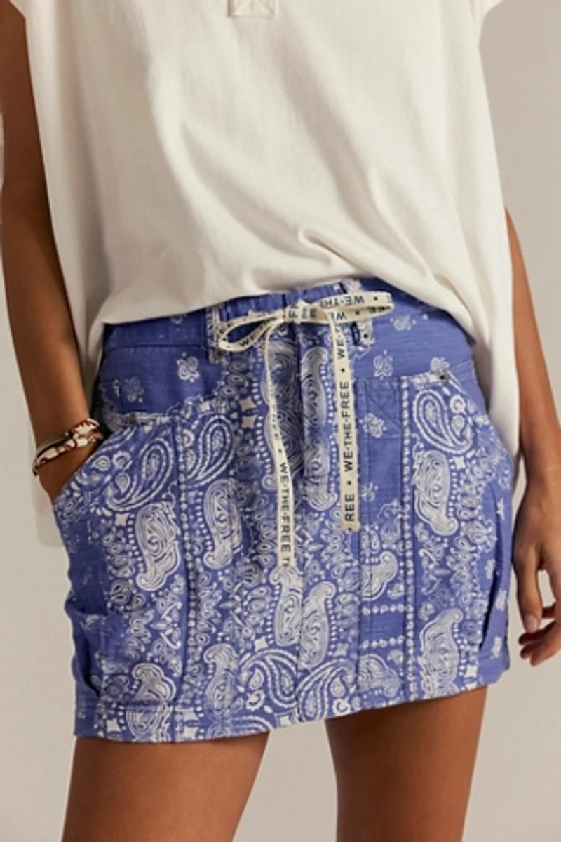 We The Free River Canyon Printed Mini Skirt