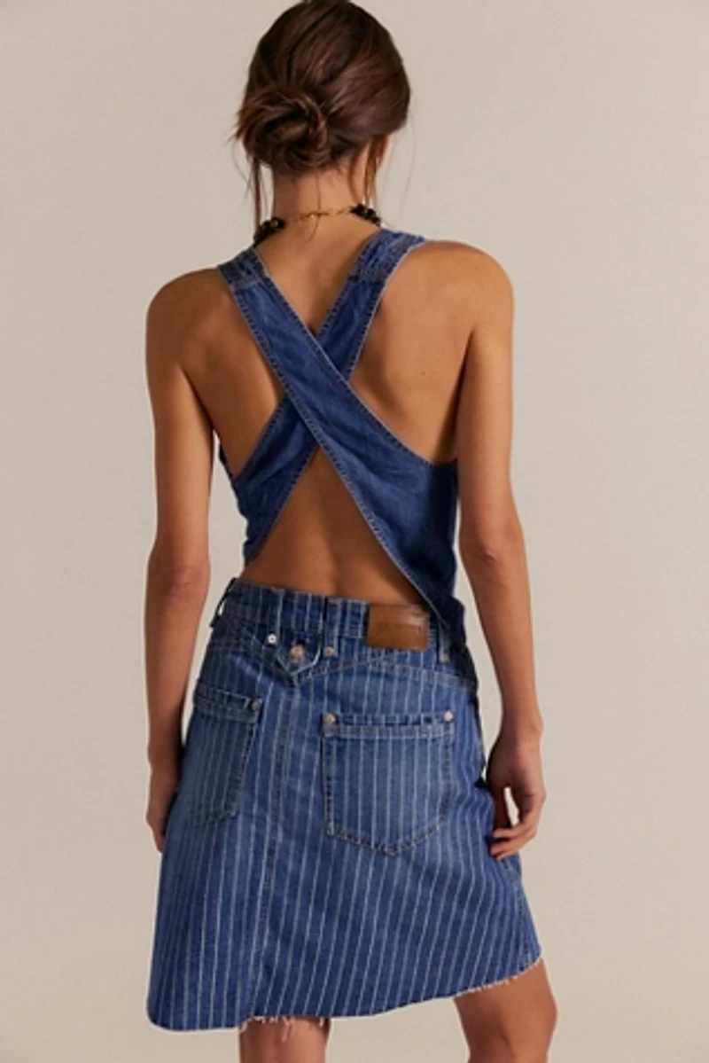 Suzy Stripe Denim Midi