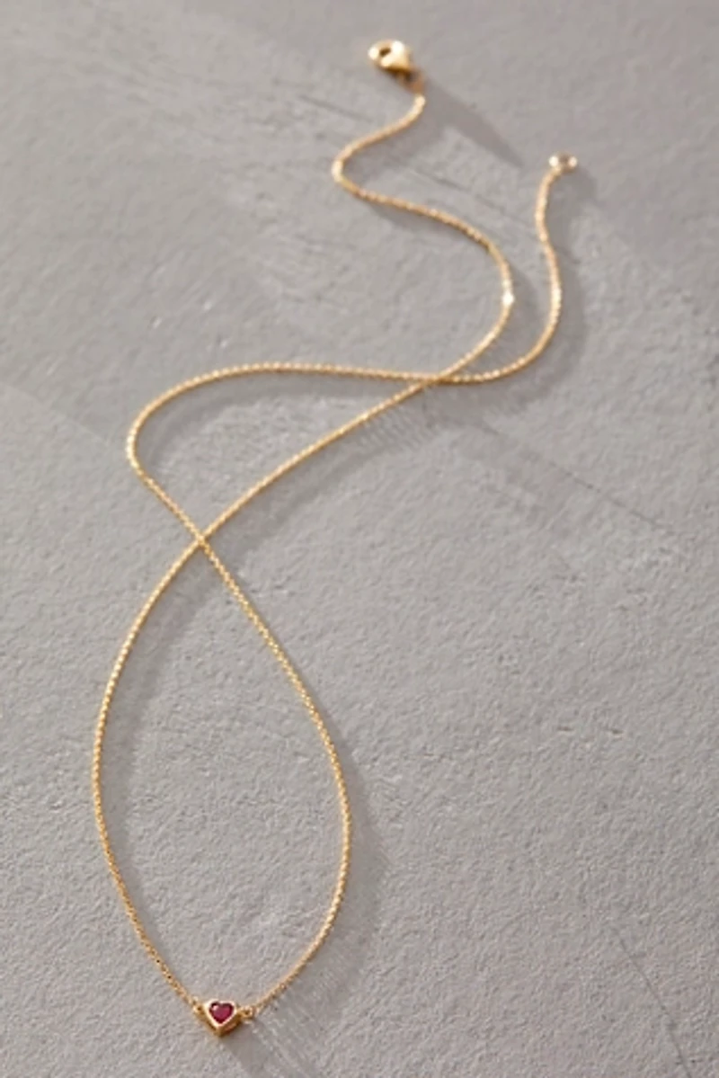 Pamela Love Bezel Heart Pendant Necklace