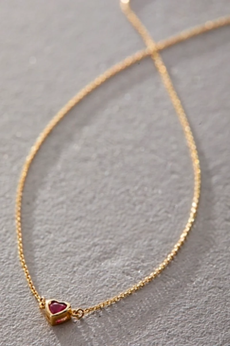 Pamela Love Bezel Heart Pendant Necklace