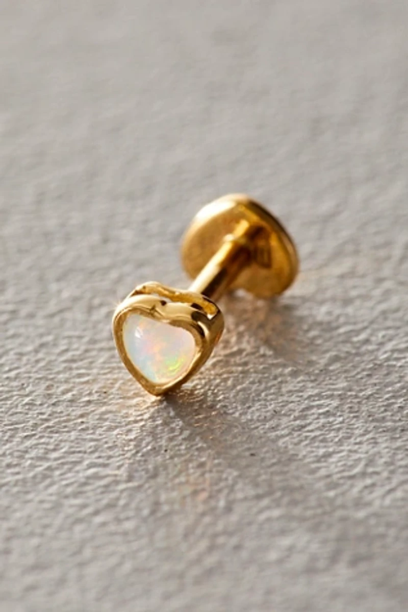 Pamela Love Bezel Heart Stud Earring