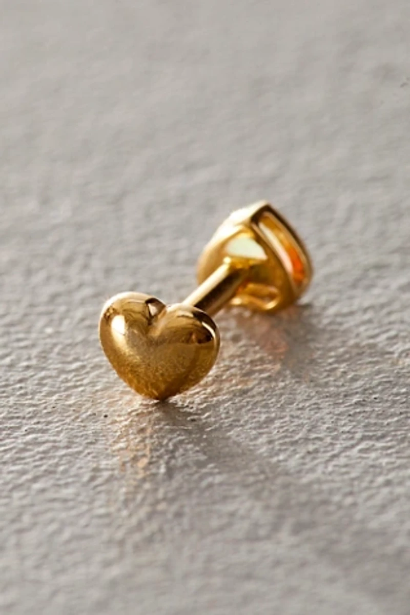 Pamela Love Bezel Heart Stud Earring