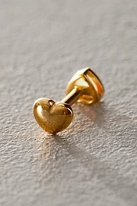 Pamela Love Bezel Heart Stud Earring