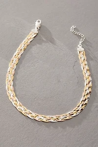 Pamela Love Braided Tricolor Herringbone Necklace