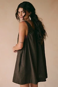 Amanda Cotton-Linen Mini Dress