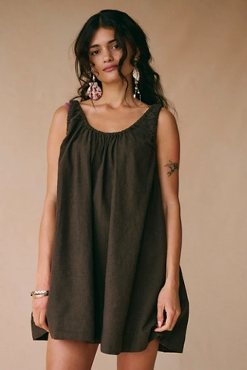 Amanda Cotton-Linen Mini Dress