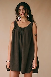 Amanda Cotton-Linen Mini Dress