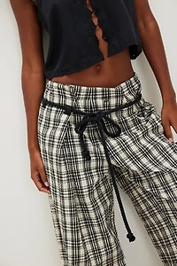 Dimes Tie Plaid Trousers