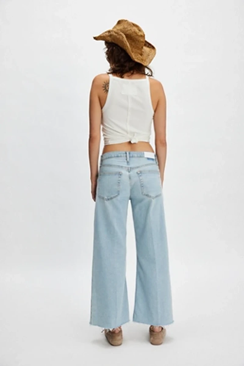 RE/DONE Mid-Rise Wide-Leg Crop Jeans