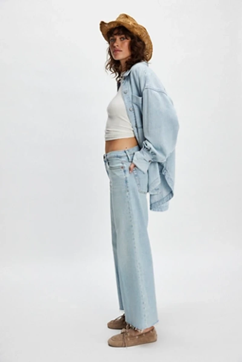 RE/DONE Mid-Rise Wide-Leg Crop Jeans