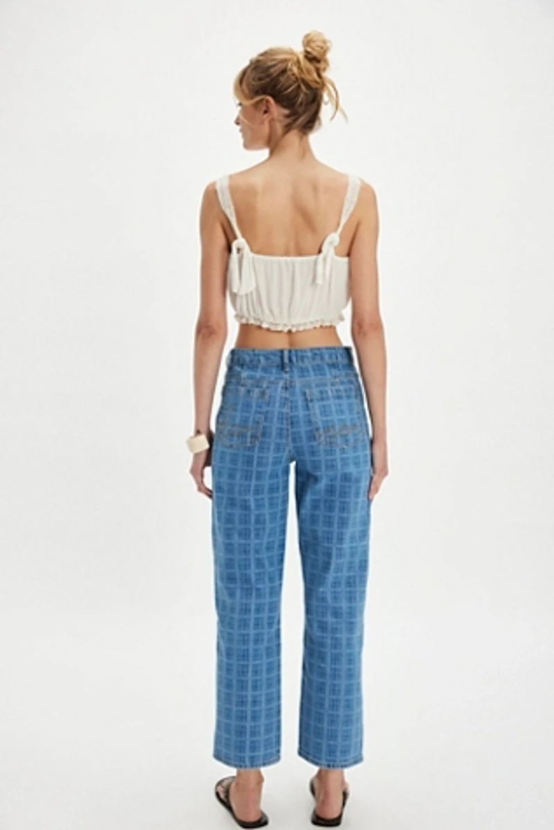 Damson Madder Tovie Laser Check Jeans