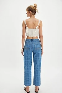 Damson Madder Tovie Laser Check Jeans