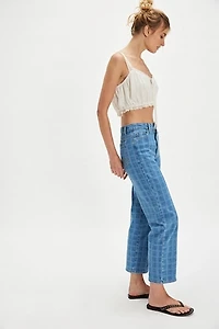 Damson Madder Tovie Laser Check Jeans