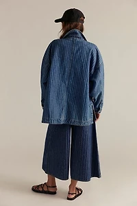 We The Free Madison City Pinstripe Denim Jacket