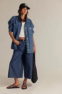 We The Free Madison City Pinstripe Denim Jacket
