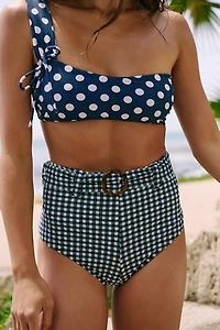 For Love & Lemons Gingham Swim Shorts