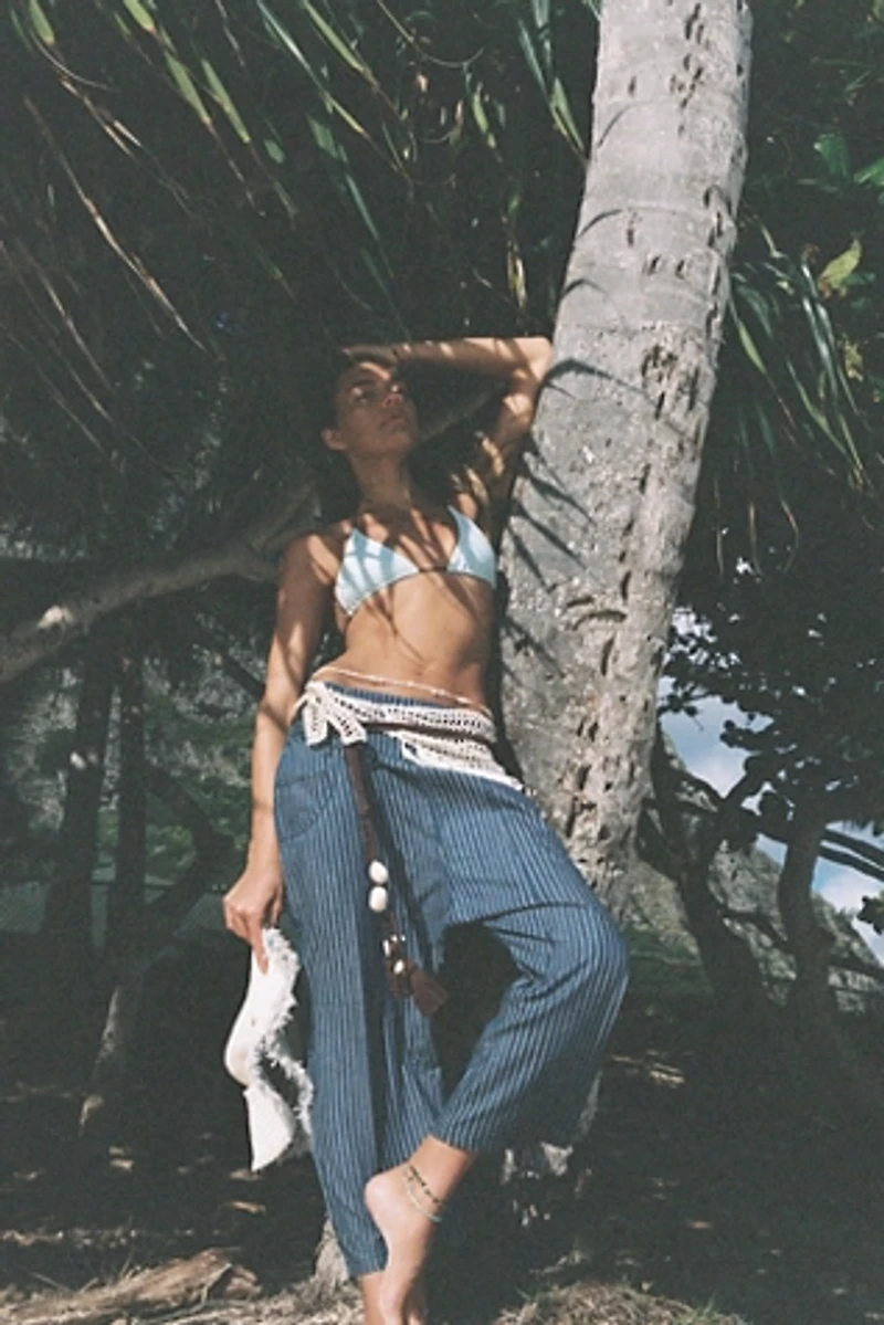 We The Free Lunan Crop Striped Harem Jeans