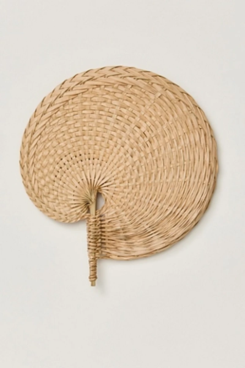 Seashell Straw Hand Fan