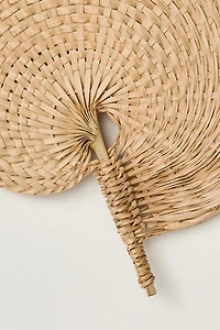 Seashell Straw Hand Fan