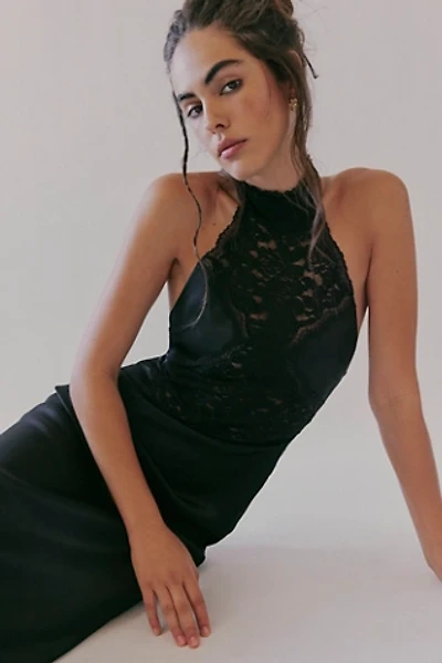 Third Form Serenade Lace Halter Maxi Dress