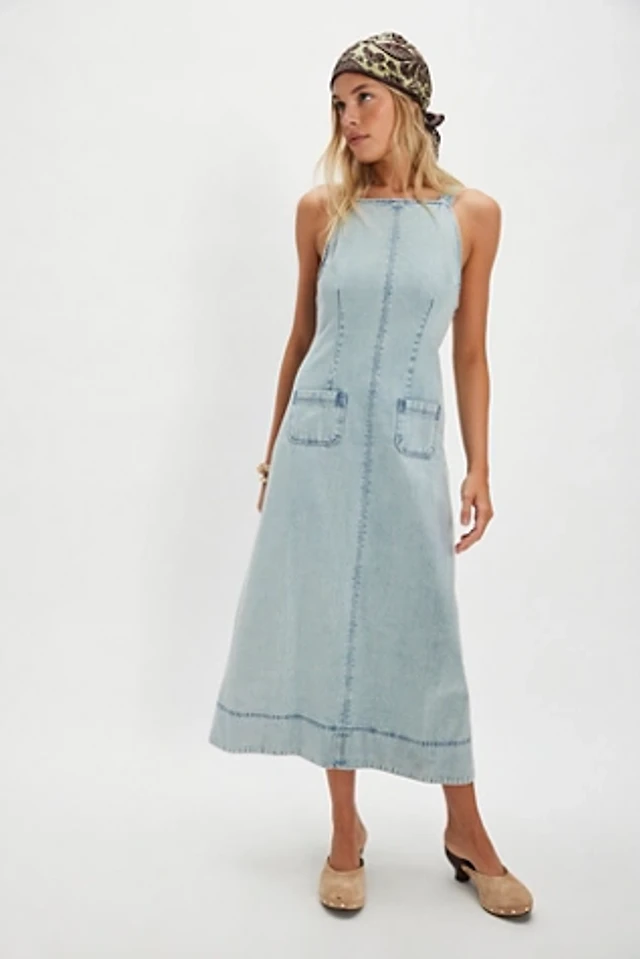 Free People Dex Denim Midi Dress | Pacific City Free People Dex Denim Midi Dress | Pacific City