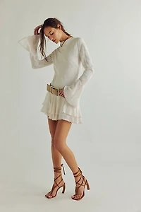 Shona Joy Bowery Long Sleeve Ruffle Mini Dress