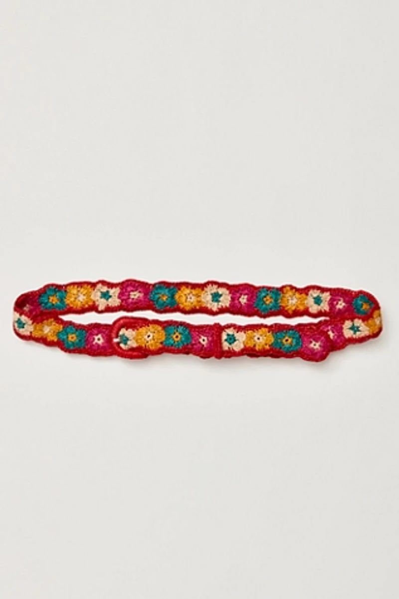 French Knot Crochet Daisy Belt