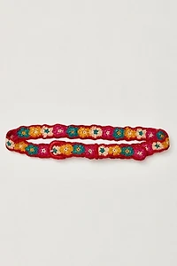 French Knot Crochet Daisy Belt