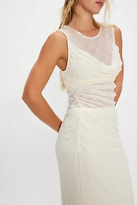 Scala Venus Cowl Mesh Dress