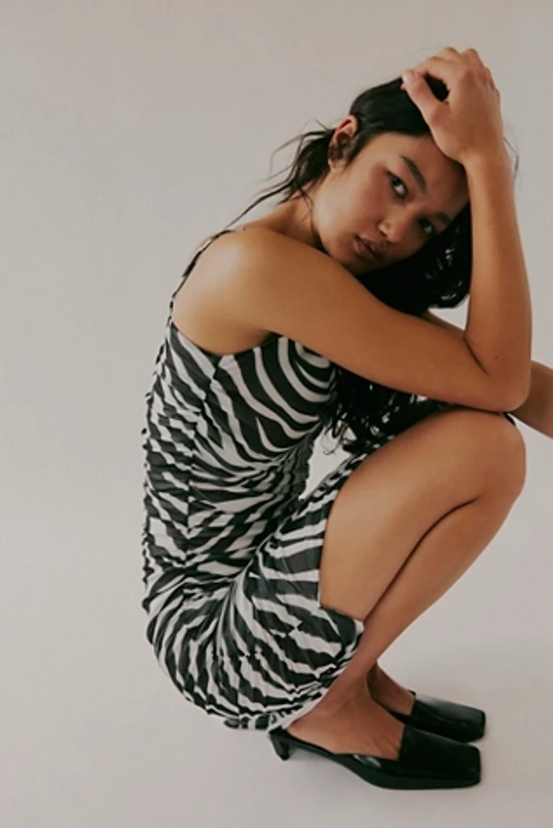 Saemdi Zebra Mesh Dress