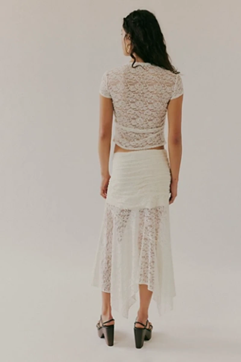 Saemdi Lace Top And Skirt Set