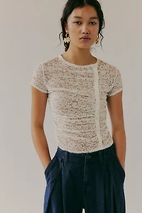 Saemdi Lace Top And Skirt Set