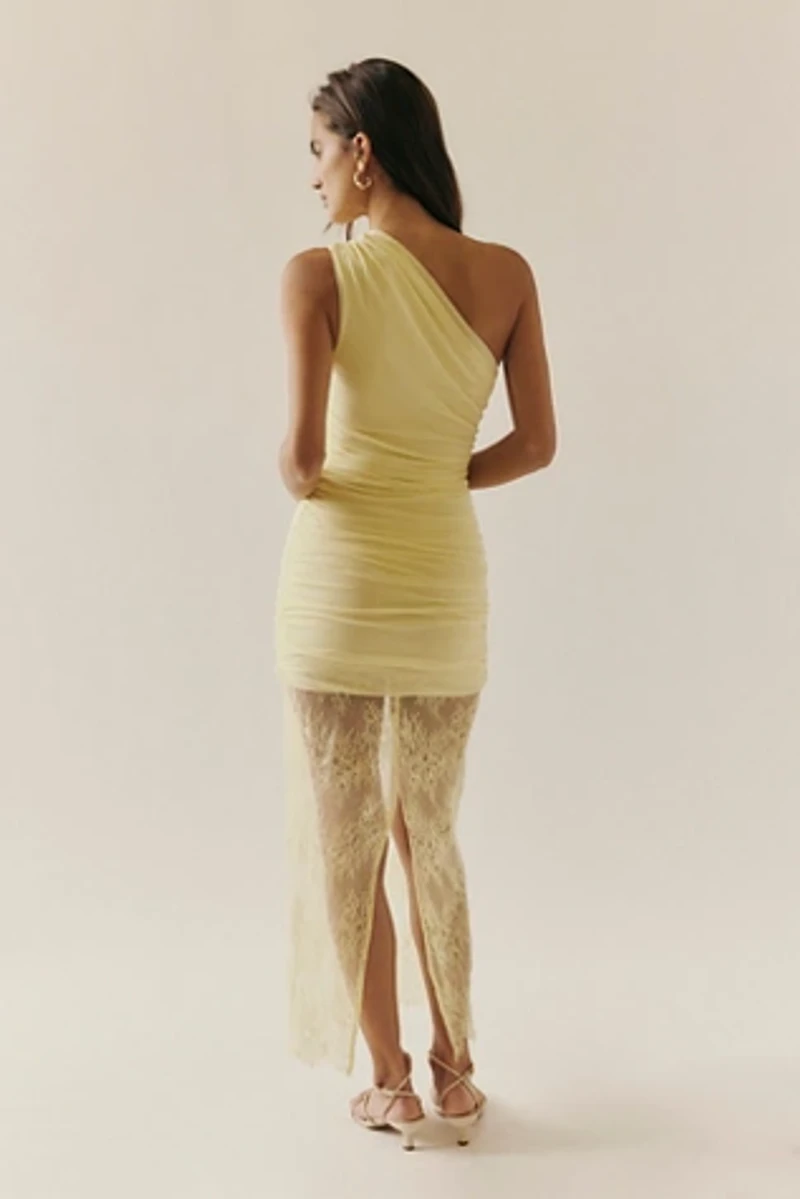 Shona Joy Martine Lace Gathered Maxi Dress
