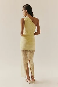 Shona Joy Martine Lace Gathered Maxi Dress
