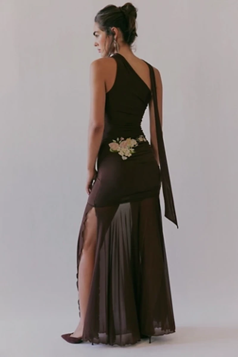 Saemdi Embroidered One Shoulder Dress