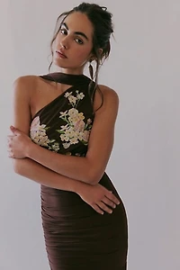 Third Form Embroidered One Shoulder Dress