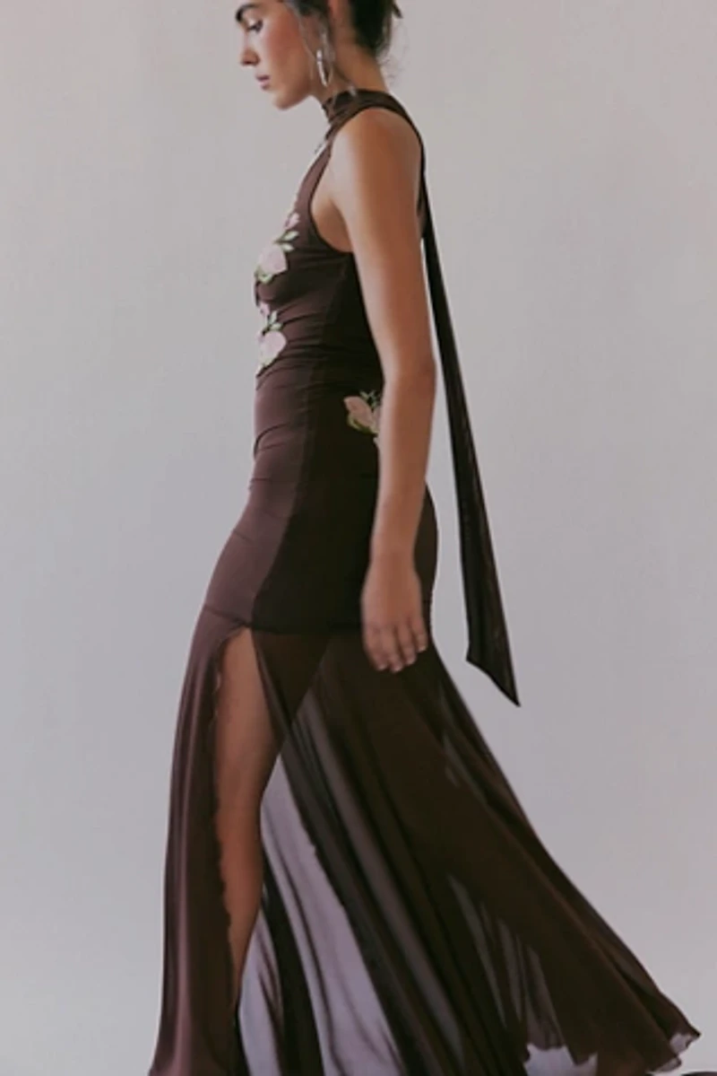 Saemdi Embroidered One Shoulder Dress