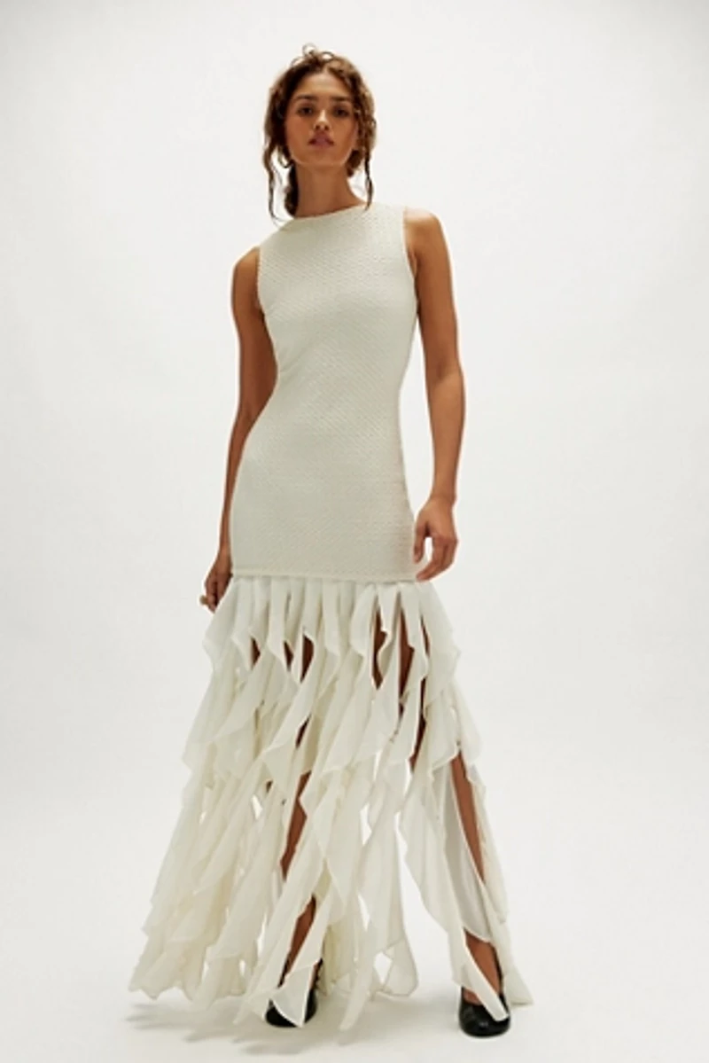 PatBO Gavea Mesh Maxi Dress