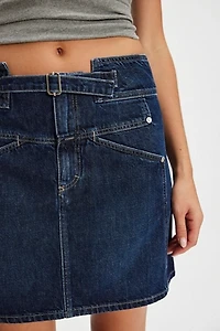 Closed Belted Mini Skirt