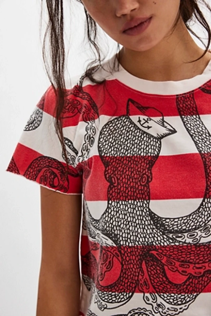 The Bureau Striped Sailor Crew Tee